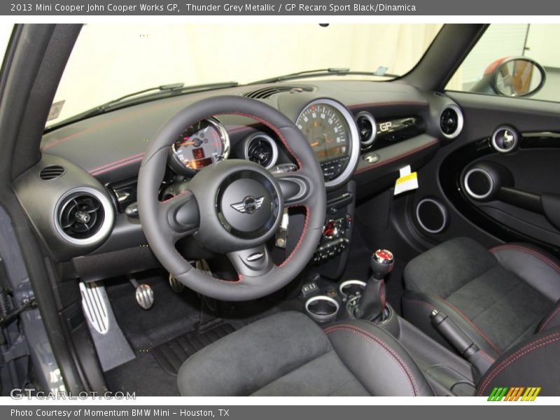 Thunder Grey Metallic / GP Recaro Sport Black/Dinamica 2013 Mini Cooper John Cooper Works GP