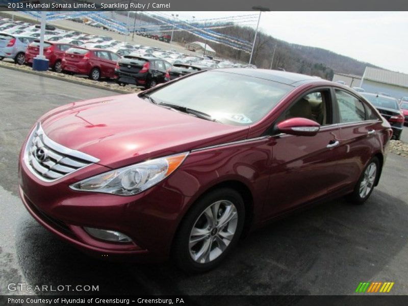 Sparkling Ruby / Camel 2013 Hyundai Sonata Limited