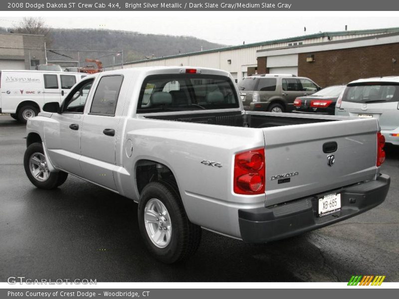 Bright Silver Metallic / Dark Slate Gray/Medium Slate Gray 2008 Dodge Dakota ST Crew Cab 4x4