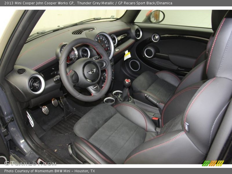 Thunder Grey Metallic / GP Recaro Sport Black/Dinamica 2013 Mini Cooper John Cooper Works GP