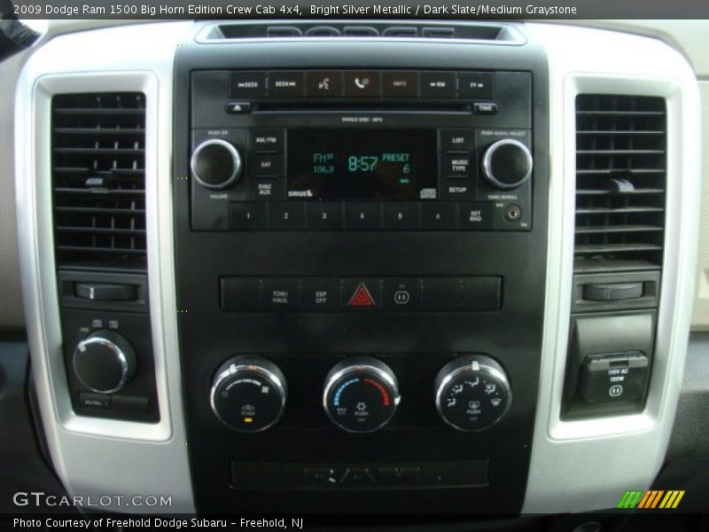 Bright Silver Metallic / Dark Slate/Medium Graystone 2009 Dodge Ram 1500 Big Horn Edition Crew Cab 4x4