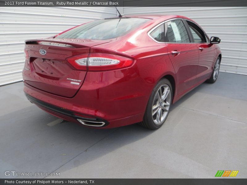 Ruby Red Metallic / Charcoal Black 2013 Ford Fusion Titanium
