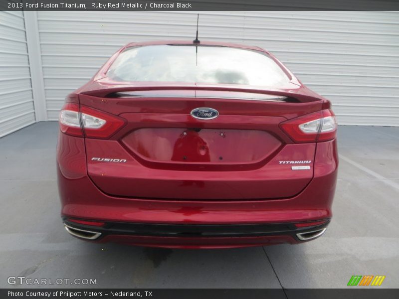 Ruby Red Metallic / Charcoal Black 2013 Ford Fusion Titanium