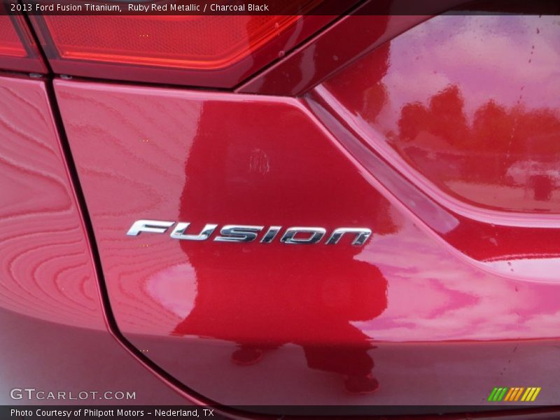 Ruby Red Metallic / Charcoal Black 2013 Ford Fusion Titanium