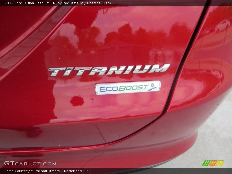 Ruby Red Metallic / Charcoal Black 2013 Ford Fusion Titanium