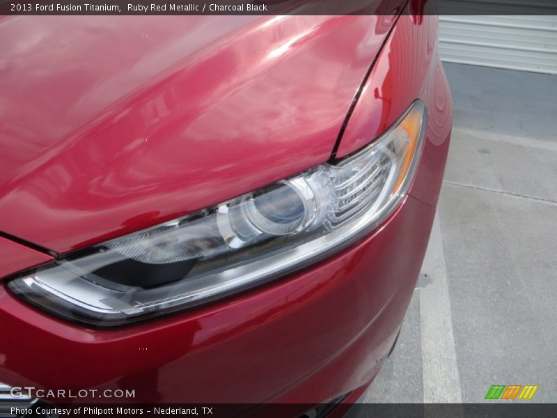 Ruby Red Metallic / Charcoal Black 2013 Ford Fusion Titanium