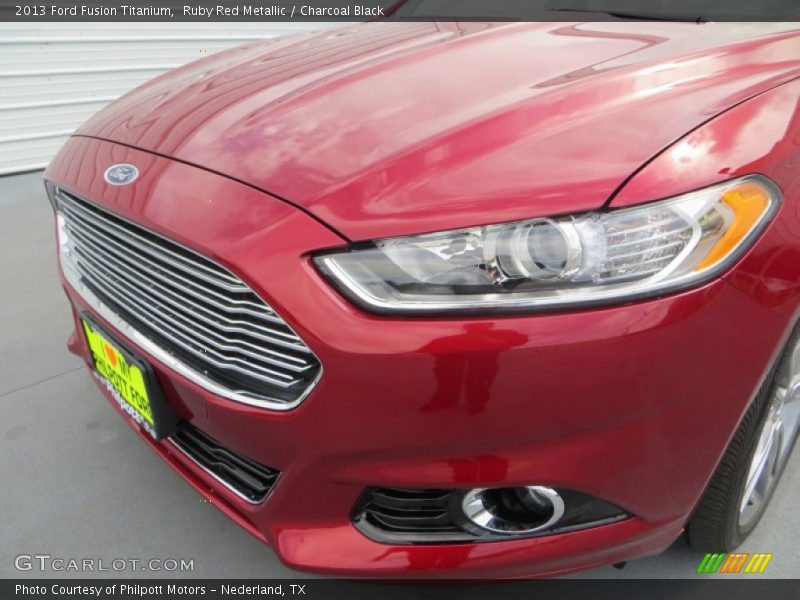 Ruby Red Metallic / Charcoal Black 2013 Ford Fusion Titanium
