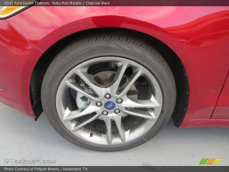 Ruby Red Metallic / Charcoal Black 2013 Ford Fusion Titanium