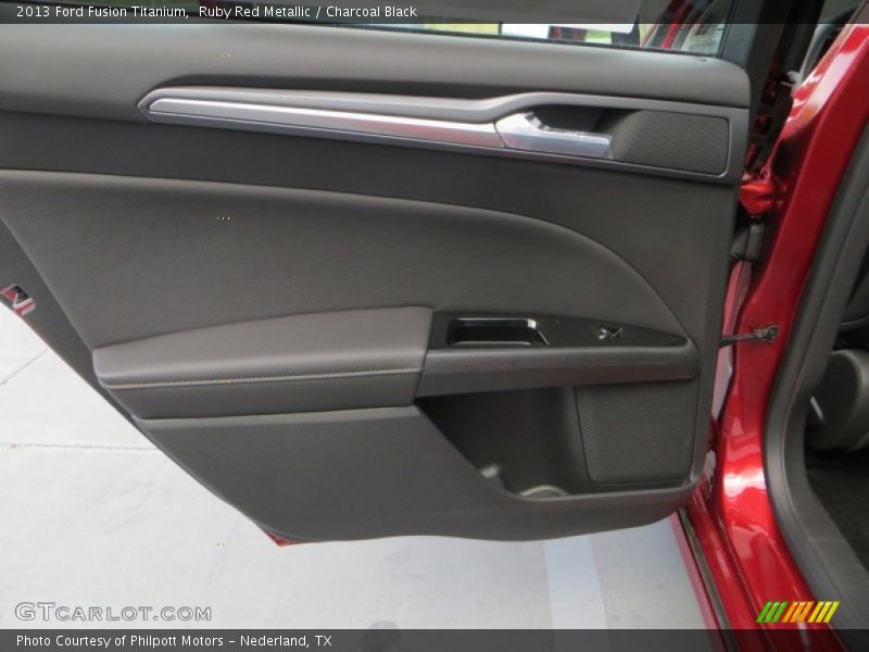 Ruby Red Metallic / Charcoal Black 2013 Ford Fusion Titanium