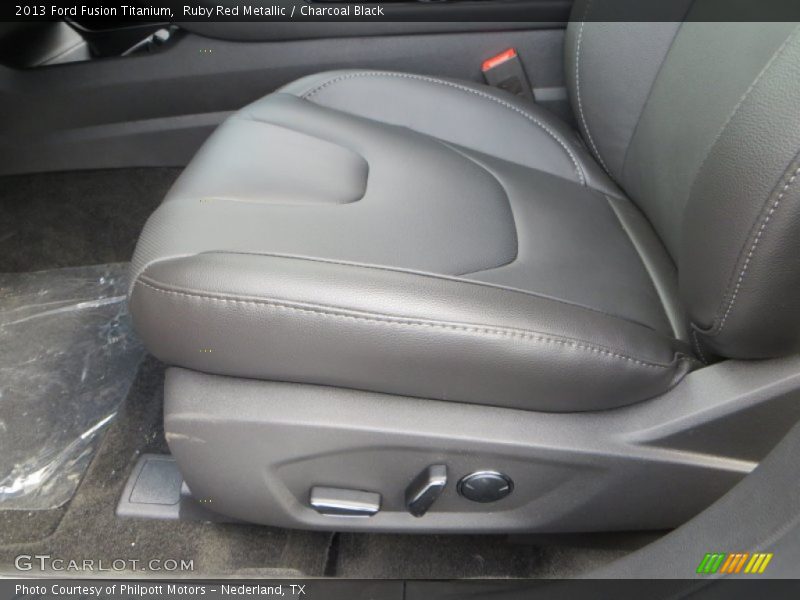 Ruby Red Metallic / Charcoal Black 2013 Ford Fusion Titanium