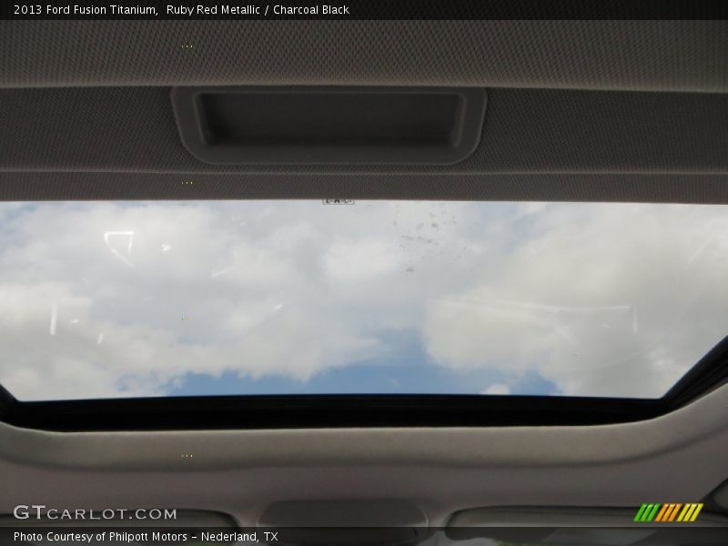 Ruby Red Metallic / Charcoal Black 2013 Ford Fusion Titanium