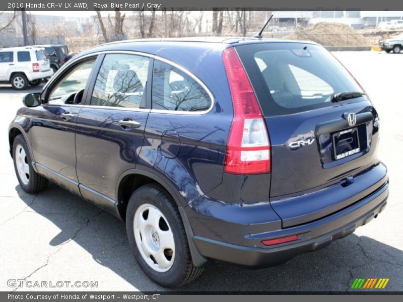 Royal Blue Pearl / Gray 2010 Honda CR-V LX AWD