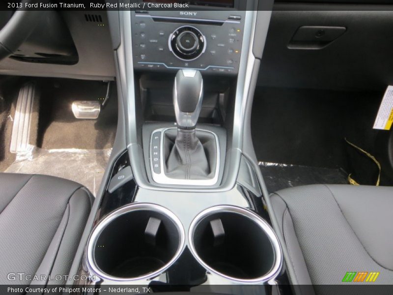 Ruby Red Metallic / Charcoal Black 2013 Ford Fusion Titanium