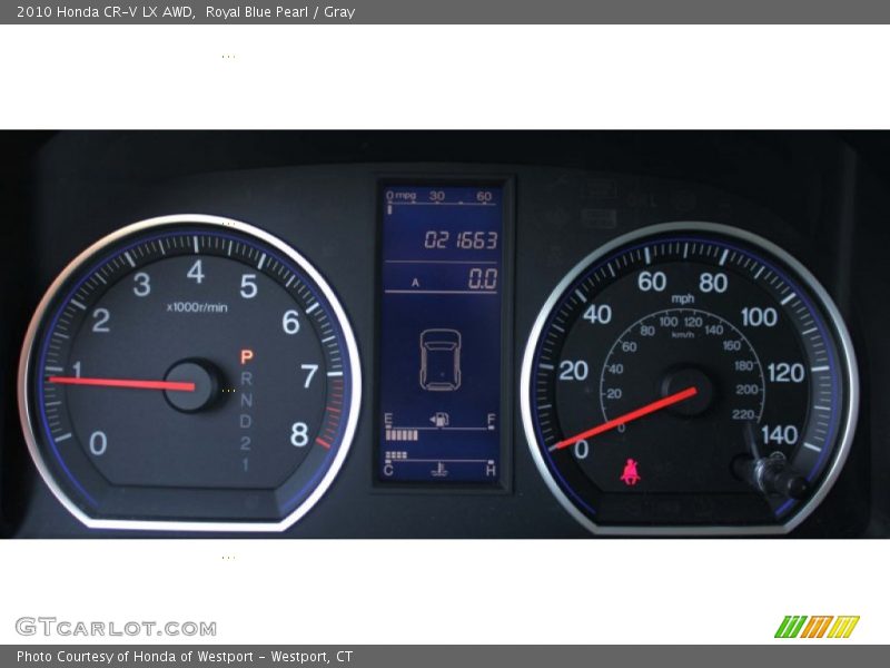 Royal Blue Pearl / Gray 2010 Honda CR-V LX AWD