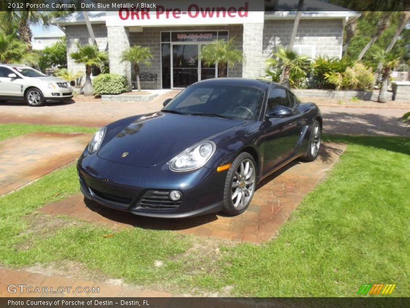Dark Blue Metallic / Black 2012 Porsche Cayman