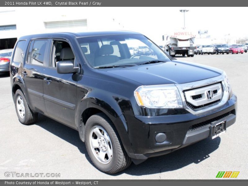 Crystal Black Pearl / Gray 2011 Honda Pilot LX 4WD