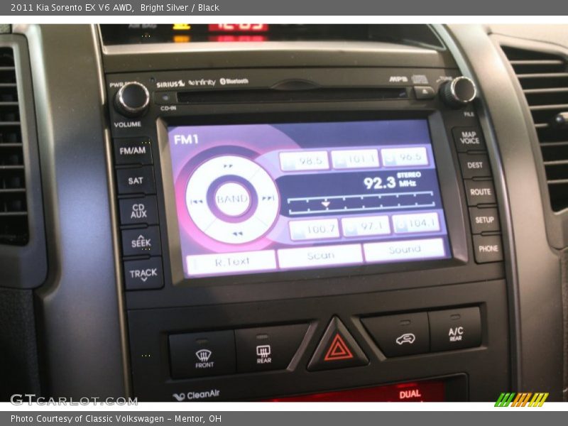 Bright Silver / Black 2011 Kia Sorento EX V6 AWD