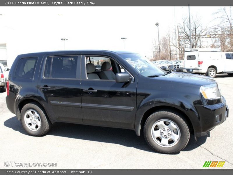 Crystal Black Pearl / Gray 2011 Honda Pilot LX 4WD