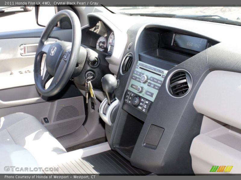 Crystal Black Pearl / Gray 2011 Honda Pilot LX 4WD
