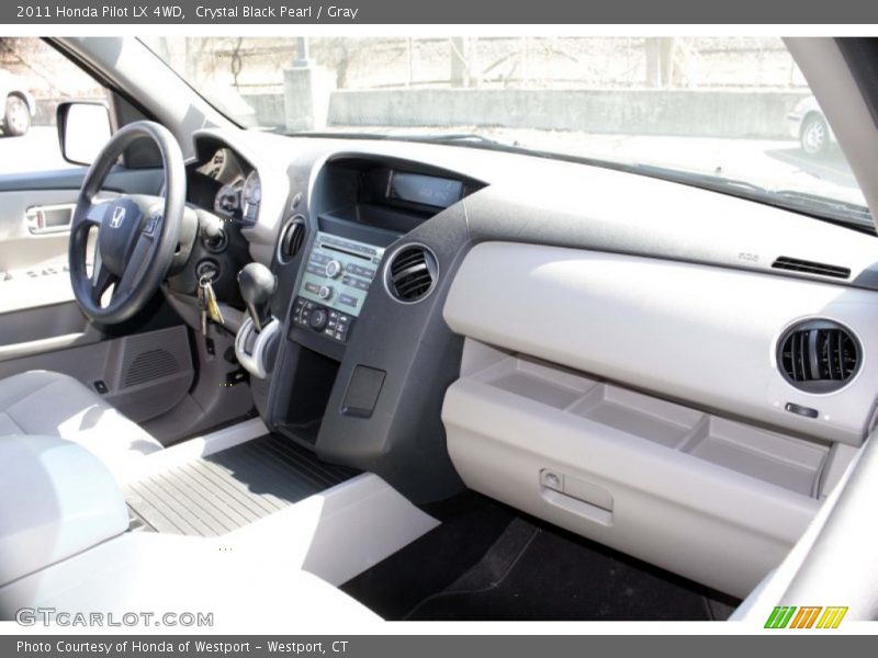 Crystal Black Pearl / Gray 2011 Honda Pilot LX 4WD