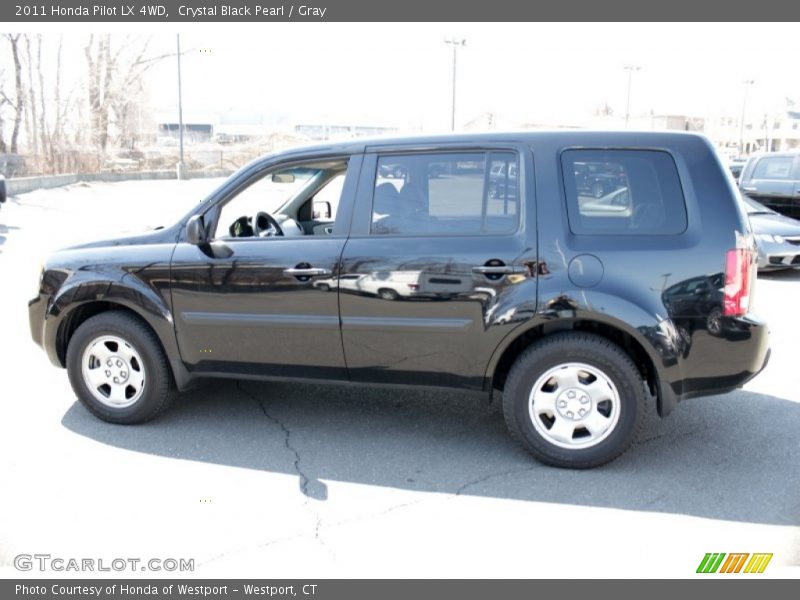 Crystal Black Pearl / Gray 2011 Honda Pilot LX 4WD