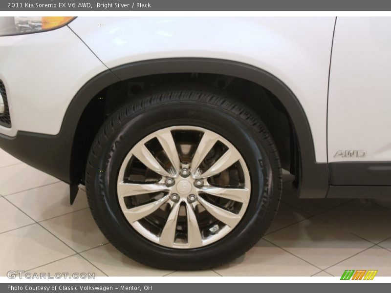 Bright Silver / Black 2011 Kia Sorento EX V6 AWD