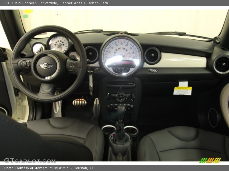 Pepper White / Carbon Black 2013 Mini Cooper S Convertible