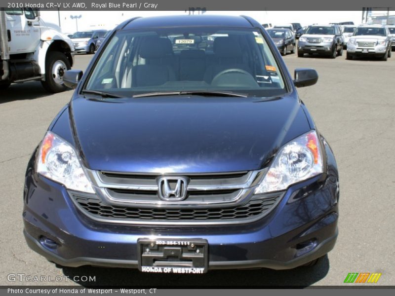 Royal Blue Pearl / Gray 2010 Honda CR-V LX AWD