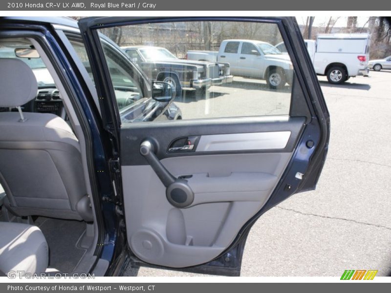 Royal Blue Pearl / Gray 2010 Honda CR-V LX AWD