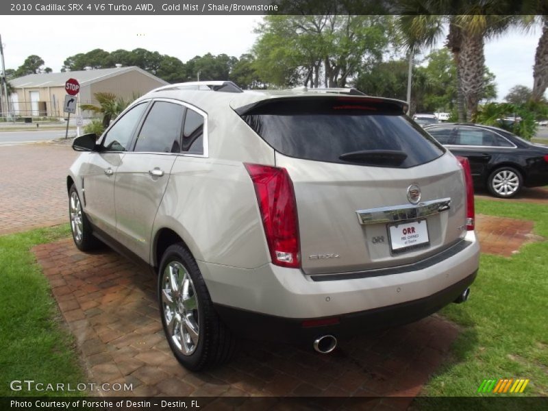 Gold Mist / Shale/Brownstone 2010 Cadillac SRX 4 V6 Turbo AWD