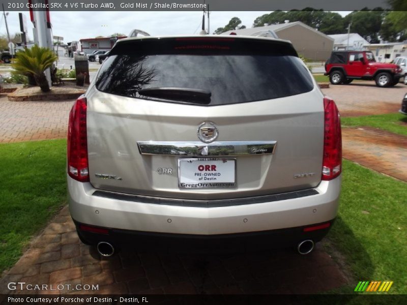 Gold Mist / Shale/Brownstone 2010 Cadillac SRX 4 V6 Turbo AWD