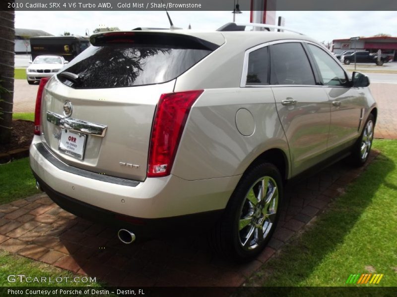 Gold Mist / Shale/Brownstone 2010 Cadillac SRX 4 V6 Turbo AWD