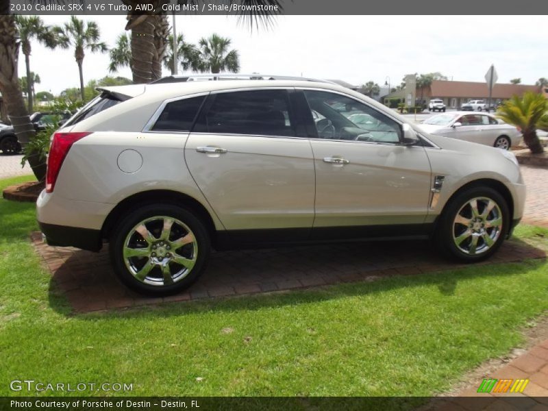 Gold Mist / Shale/Brownstone 2010 Cadillac SRX 4 V6 Turbo AWD