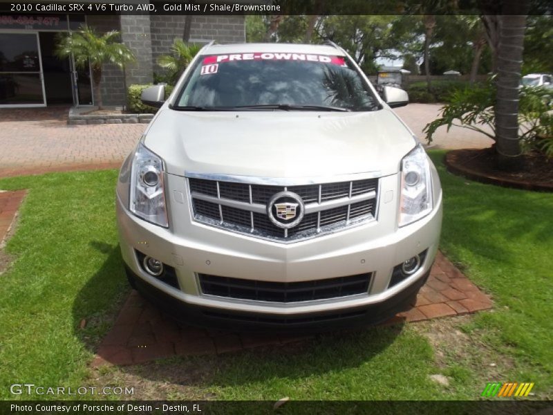 Gold Mist / Shale/Brownstone 2010 Cadillac SRX 4 V6 Turbo AWD