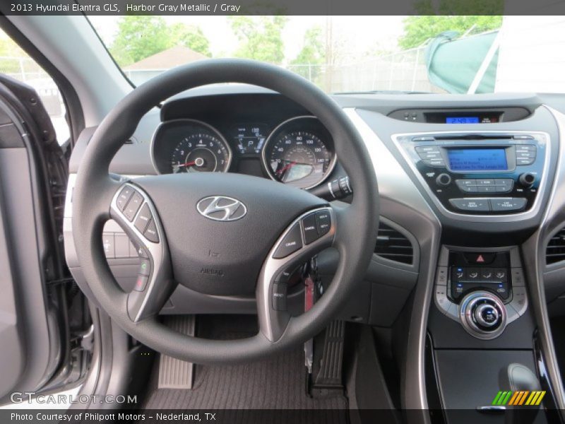 Harbor Gray Metallic / Gray 2013 Hyundai Elantra GLS
