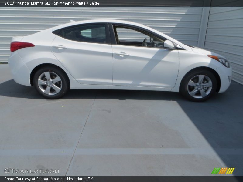 Shimmering White / Beige 2013 Hyundai Elantra GLS