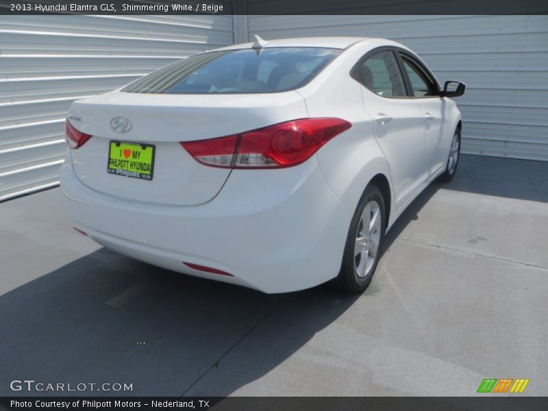 Shimmering White / Beige 2013 Hyundai Elantra GLS