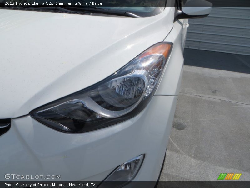 Shimmering White / Beige 2013 Hyundai Elantra GLS