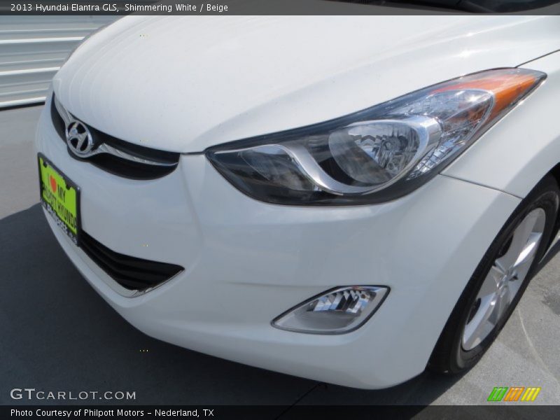 Shimmering White / Beige 2013 Hyundai Elantra GLS