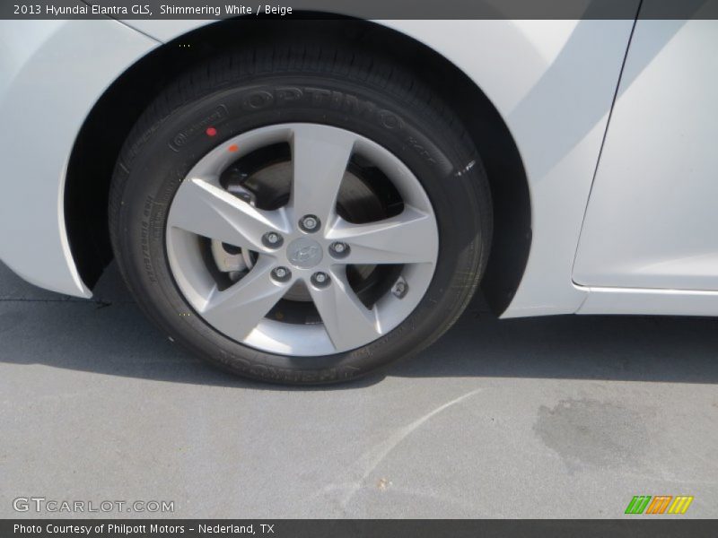 Shimmering White / Beige 2013 Hyundai Elantra GLS