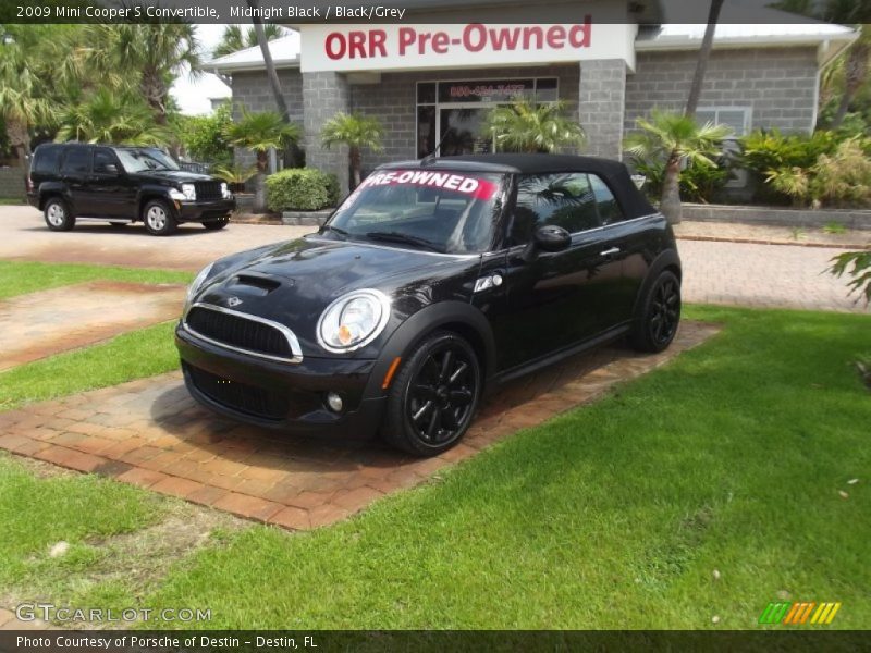 Midnight Black / Black/Grey 2009 Mini Cooper S Convertible