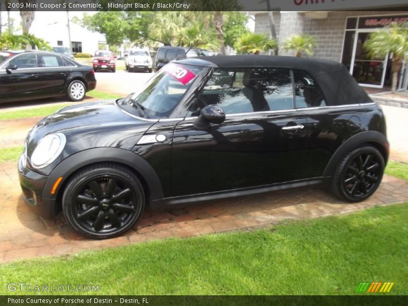Midnight Black / Black/Grey 2009 Mini Cooper S Convertible