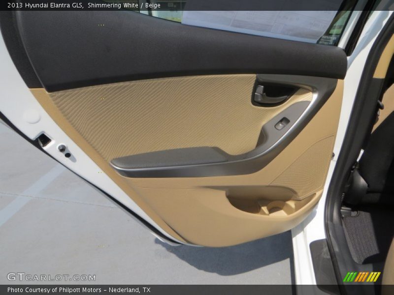 Shimmering White / Beige 2013 Hyundai Elantra GLS