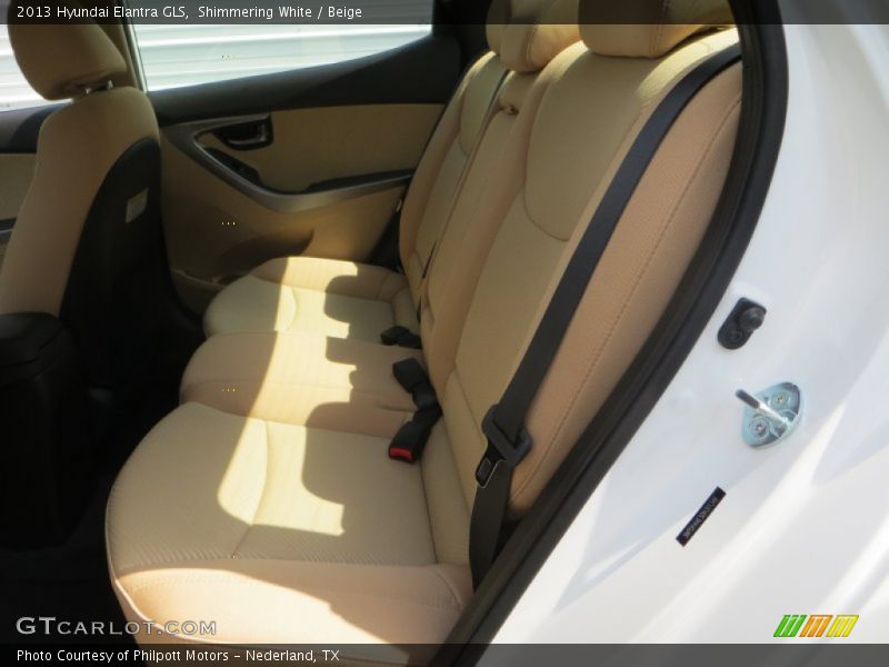 Shimmering White / Beige 2013 Hyundai Elantra GLS