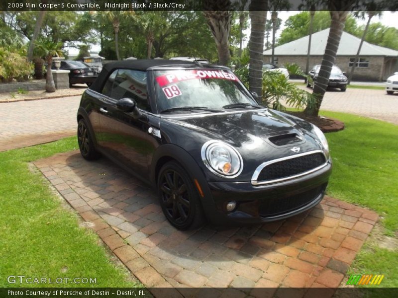 Midnight Black / Black/Grey 2009 Mini Cooper S Convertible