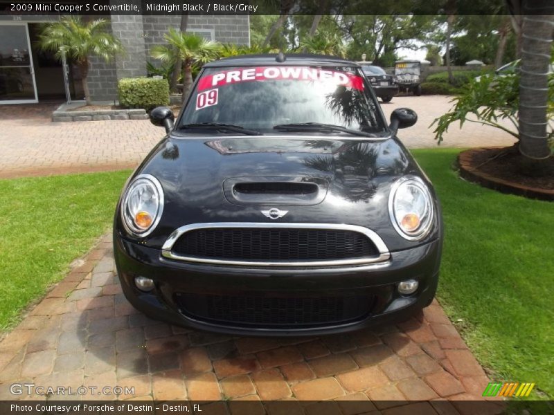 Midnight Black / Black/Grey 2009 Mini Cooper S Convertible