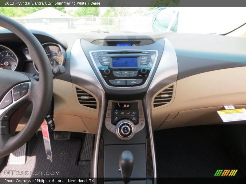 Shimmering White / Beige 2013 Hyundai Elantra GLS