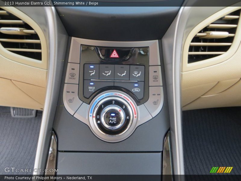 Shimmering White / Beige 2013 Hyundai Elantra GLS