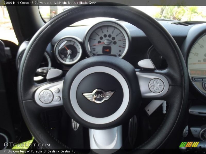 Midnight Black / Black/Grey 2009 Mini Cooper S Convertible