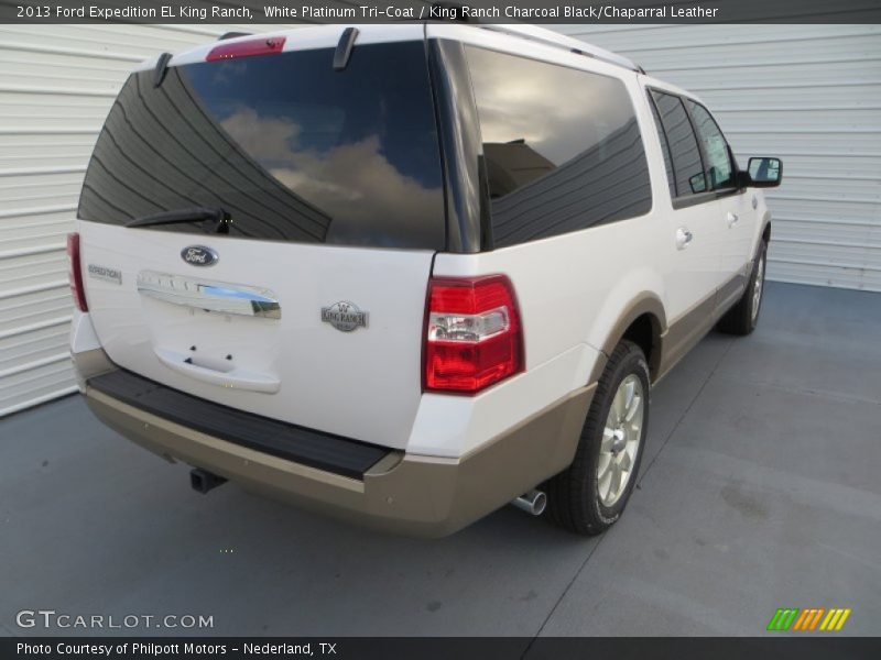 White Platinum Tri-Coat / King Ranch Charcoal Black/Chaparral Leather 2013 Ford Expedition EL King Ranch